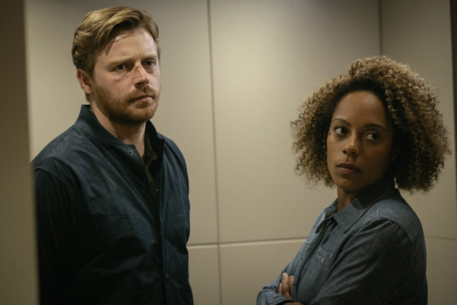 Jack Lowden and Rosalind Eleazar star in the third season of “Slow Horses,” coming to Apple TV+ on Friday, December 1, 2023.