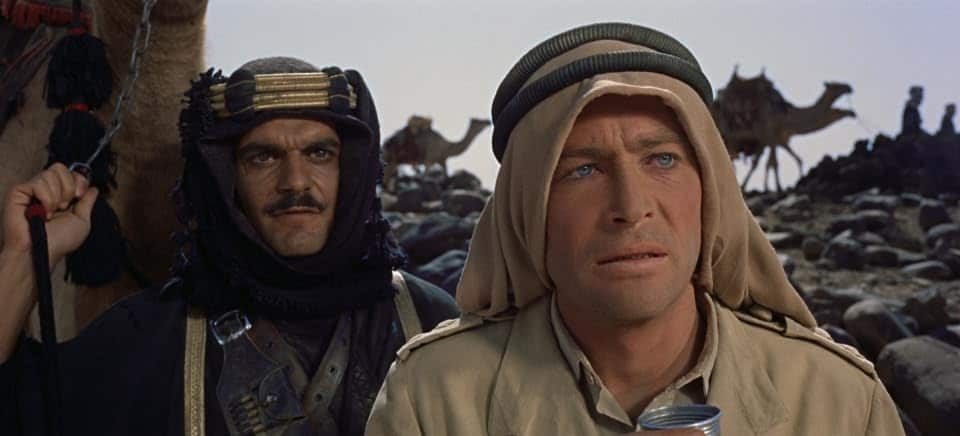 Omar Sharif and Peter O'Toole in Lawrence of Arabia