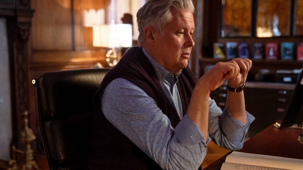 Conleth Hill as Alan Conway in 'Magpie Murders' (Source: PBS Masterpiece Mystery)