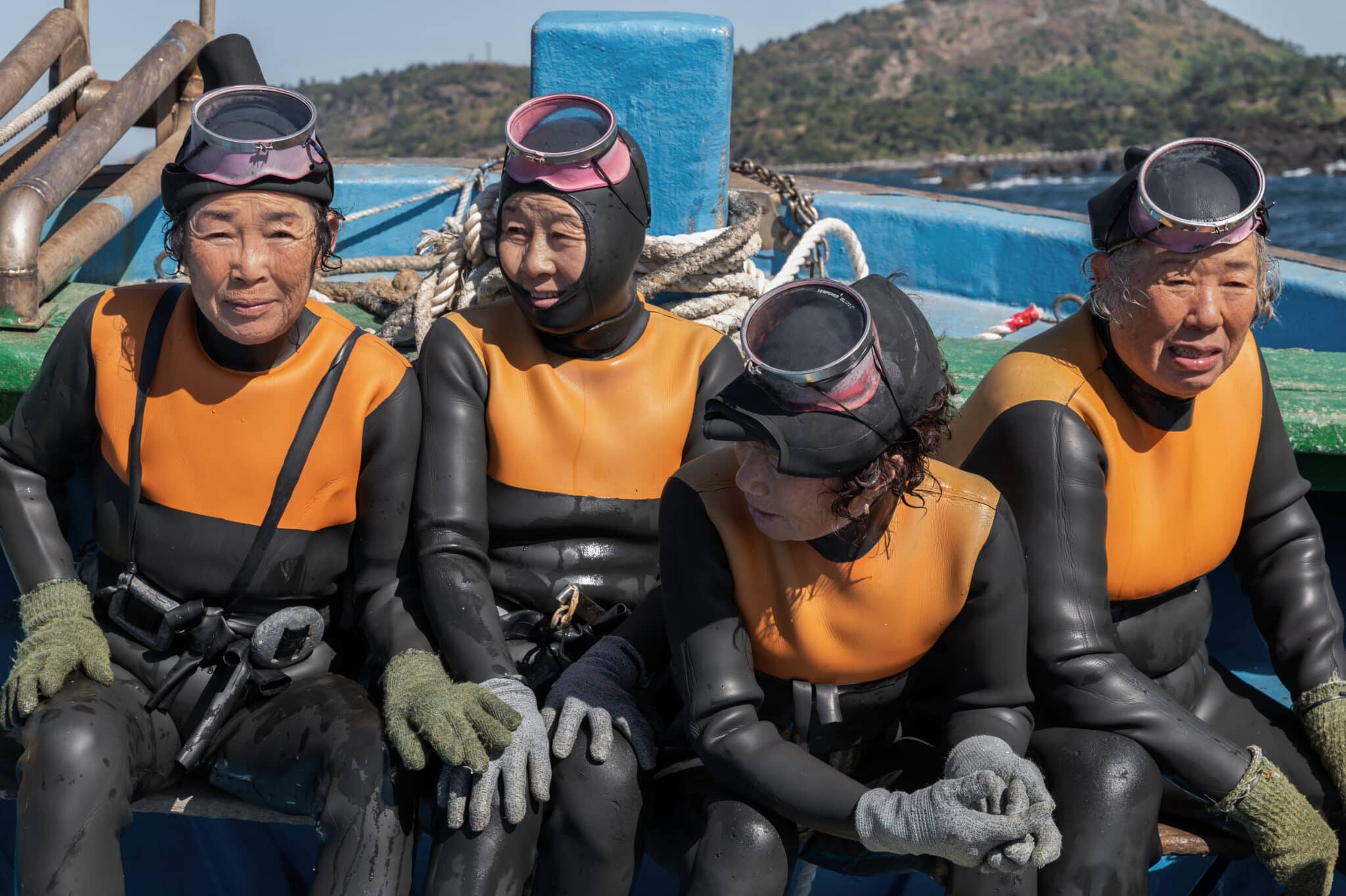 Haenyeo divers of South Korea’s Jeju Island in “The Last of the Sea Women,” premiering October 11, 2024 on Apple TV+.