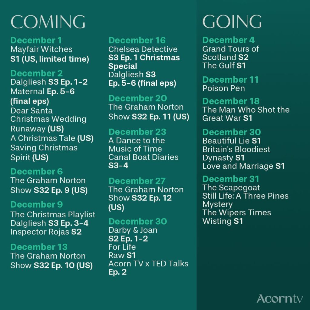 Acorn TV (December 2024)