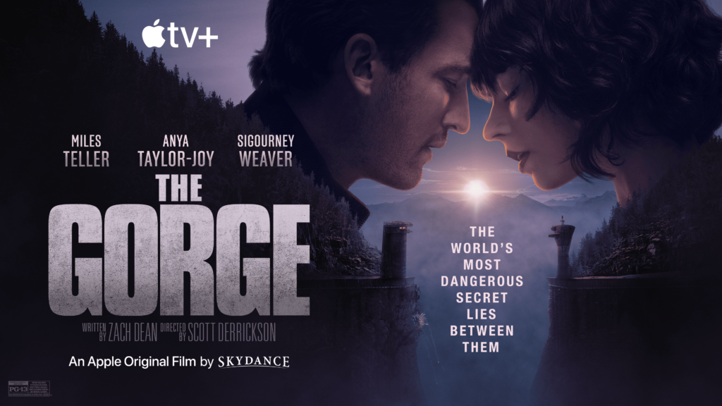 Anya Taylor-Joy and Miles Teller in "The Gorge," premiering February 14, 2025 on Apple TV+