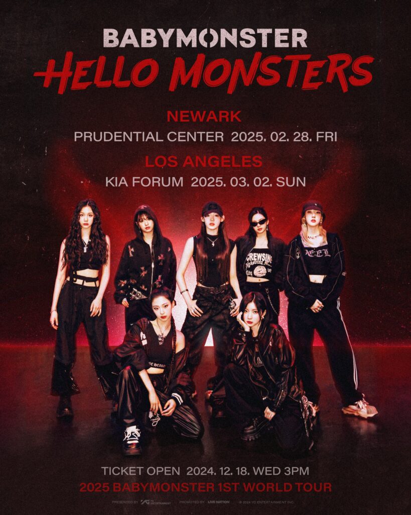 'Hello Monsters - Babymonster U.S. Tour Stops (Source: YG Entertainment)