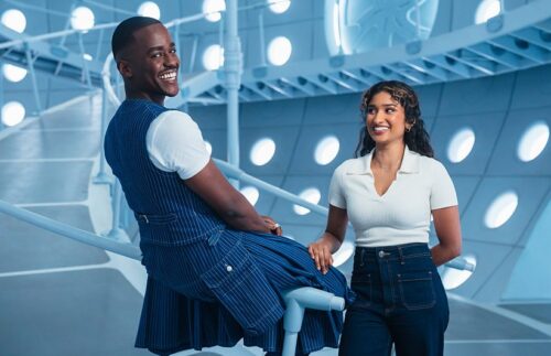 Ncuti Gatwa and Belinda Chandra in 'Doctor Who's forthcoming season (Source: BBC)