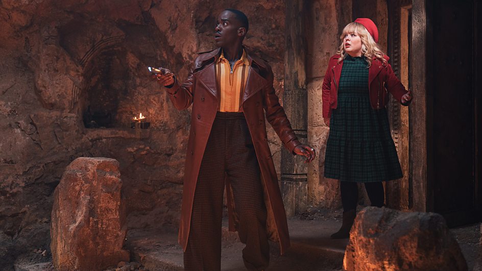 The Doctor (Ncuti Gatwa) and Joy (Nicola Coughlan) (Image: BBC Studios/James Pardon)