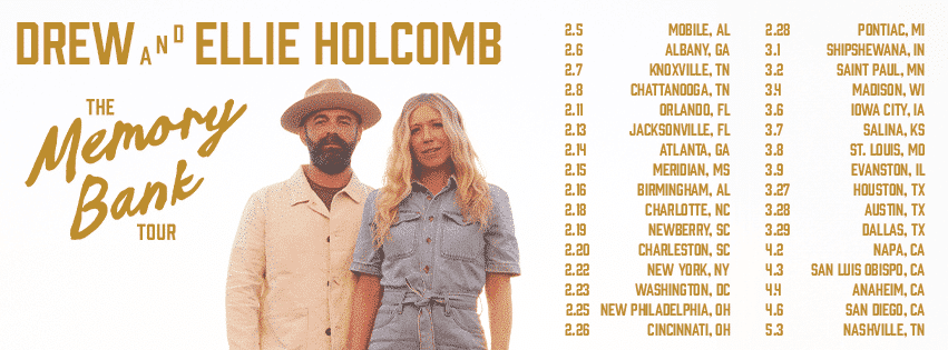 Drew and Ellie Holcomb Tour Dates for 'Memory Bank'