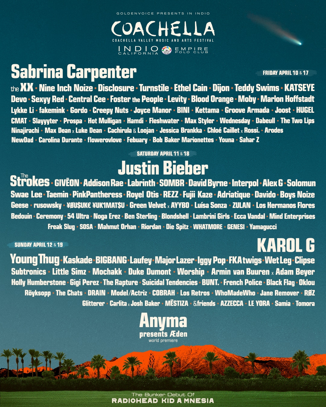 Coachella 2026 Line-up
