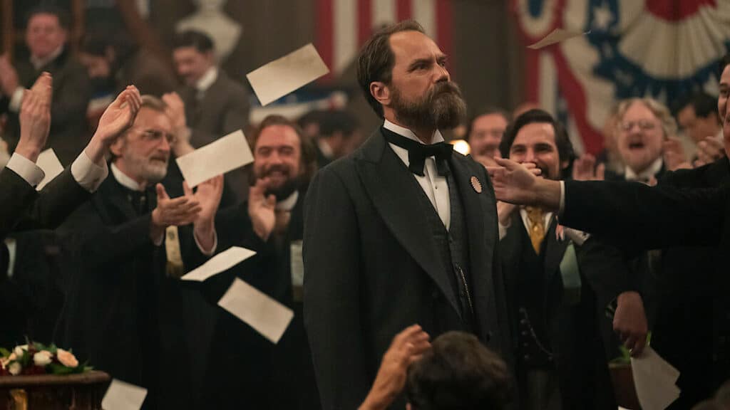 Michael Shannon as President James Garfield in Netflix's Death by Lightning (Credit: Larry Horricks/Netflix)
