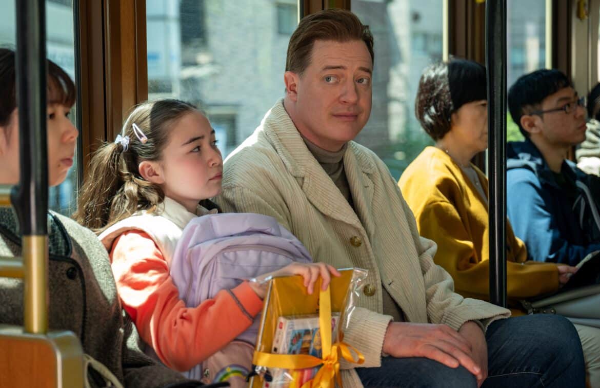 Shannon Mahina Gorman and Brendan Fraser in Rental Family (Photo Credit: James Lisle/Searchlight Pictures)